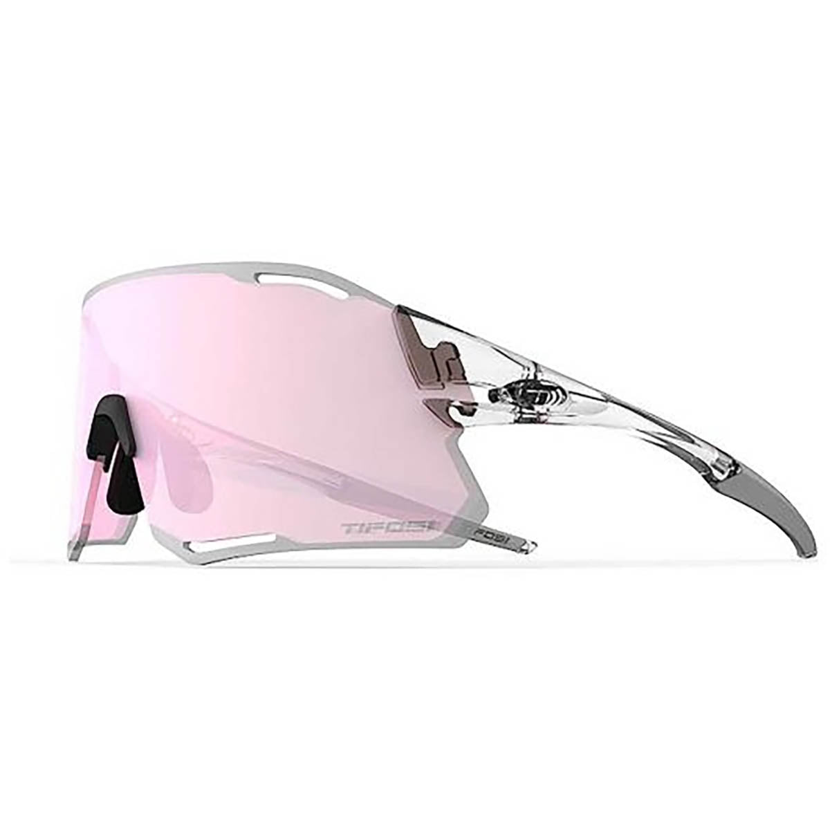 Tifosi Rail Race Fietsbril Crystal Clear - Clarion Rose Clear Lens
