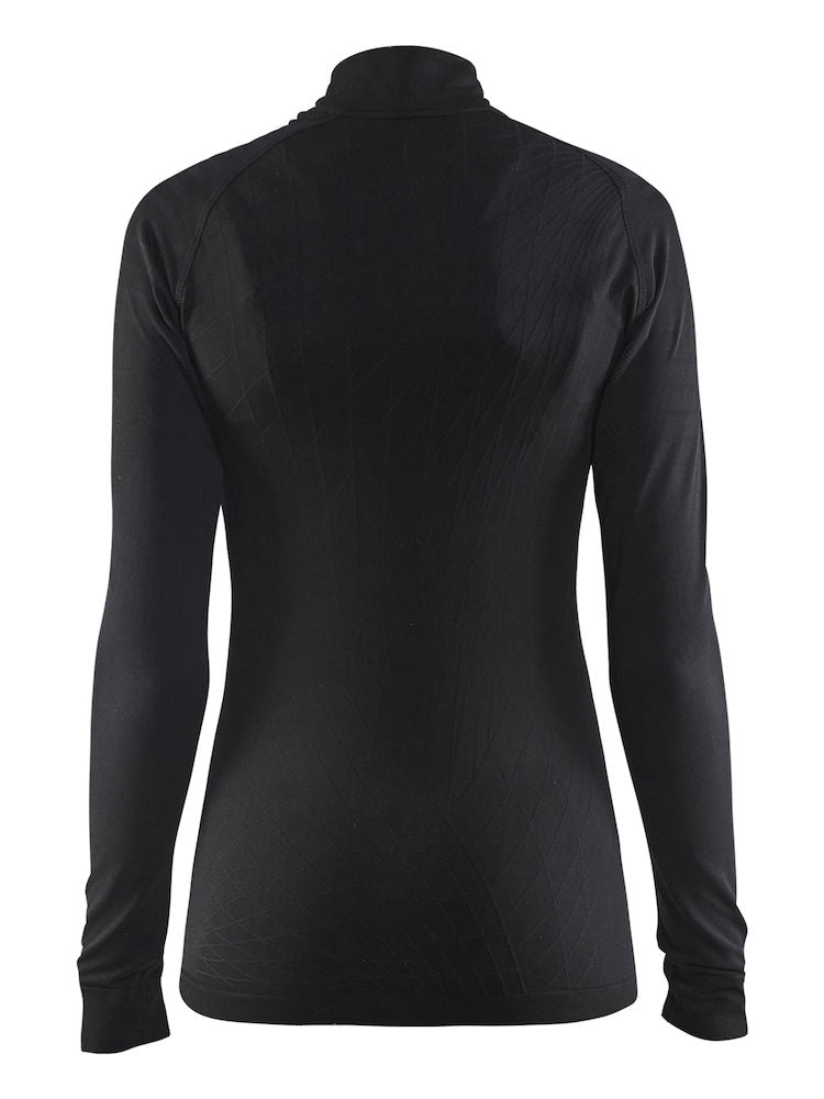 Craft active intensity zip dames ondershirt lange mouwen zwart