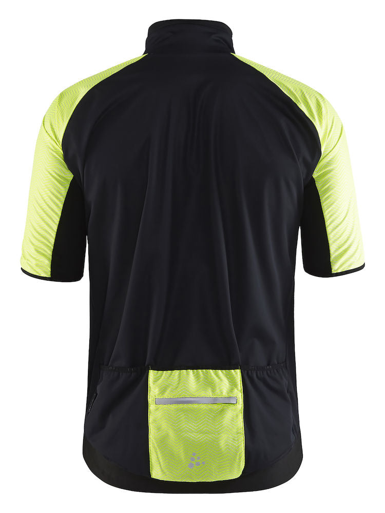 Craft shield 2 fietsshirt korte mouwen zwart geel