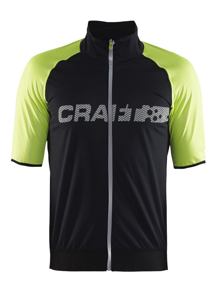 Craft shield 2 fietsshirt korte mouwen zwart geel