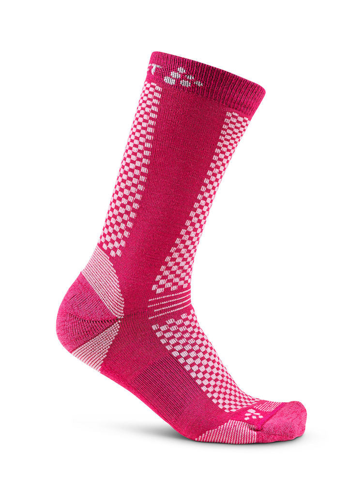 Craft warm mid fietssok 2-pack fantasy zen roze