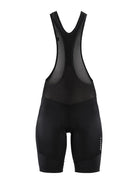Craft essence dames korte fietsbroek met bretels zwart zilver