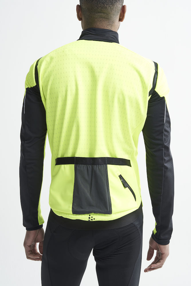 Craft hale subzero fietsjack flumino p flexi geel