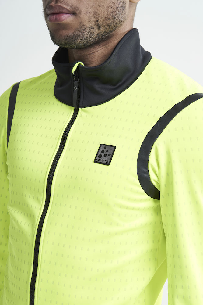 Craft hale subzero fietsjack flumino p flexi geel