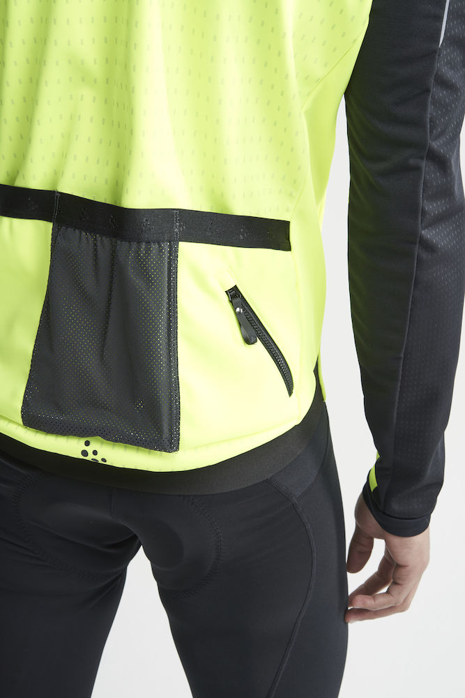 Craft hale subzero fietsjack flumino p flexi geel