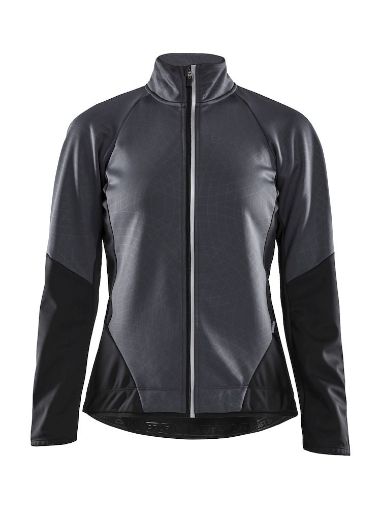 Craft ideal dames fietsjack asphalt grijs zwart