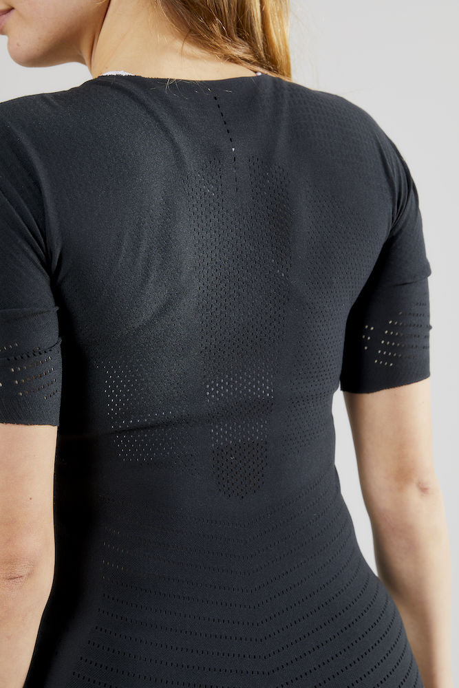 Craft ctm rn dames ondershirt met korte mouwen zwart