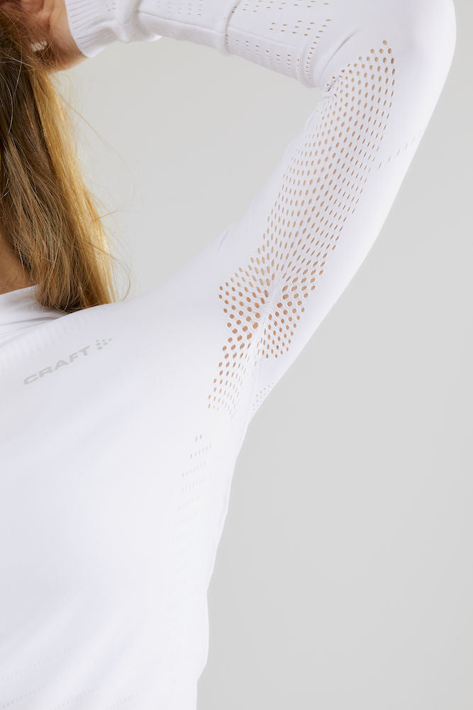 Craft ctm cn dames ondershirt met lange mouwen wit
