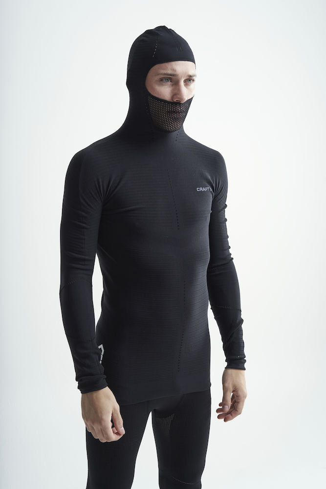 Craft ctm hood ondershirt met lange mouwen zwart