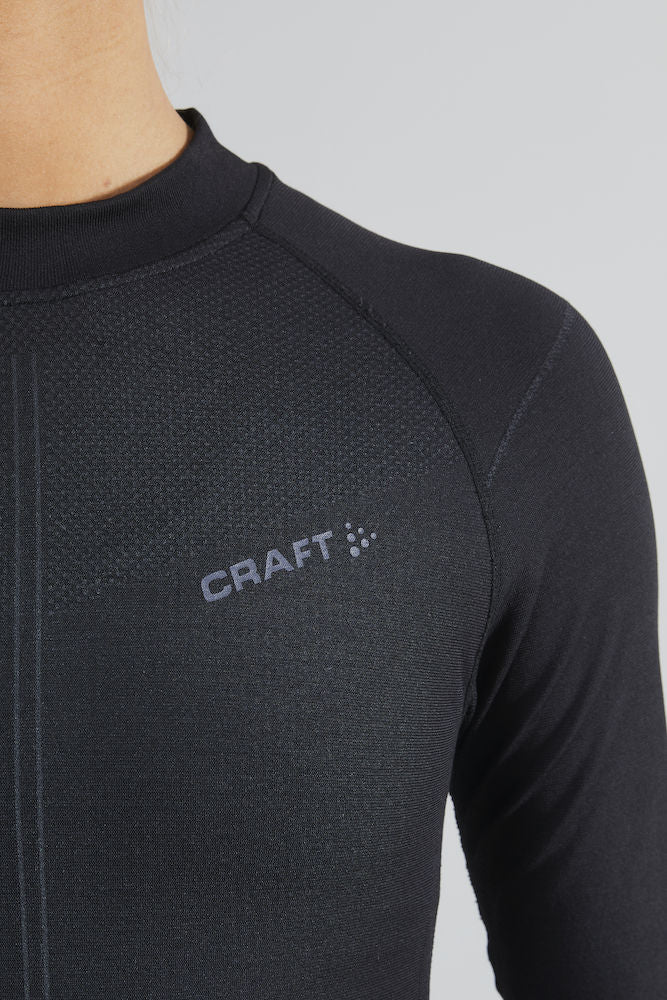 Craft active intensity cn dames ondershirt met lange mouwen zwart asphalt