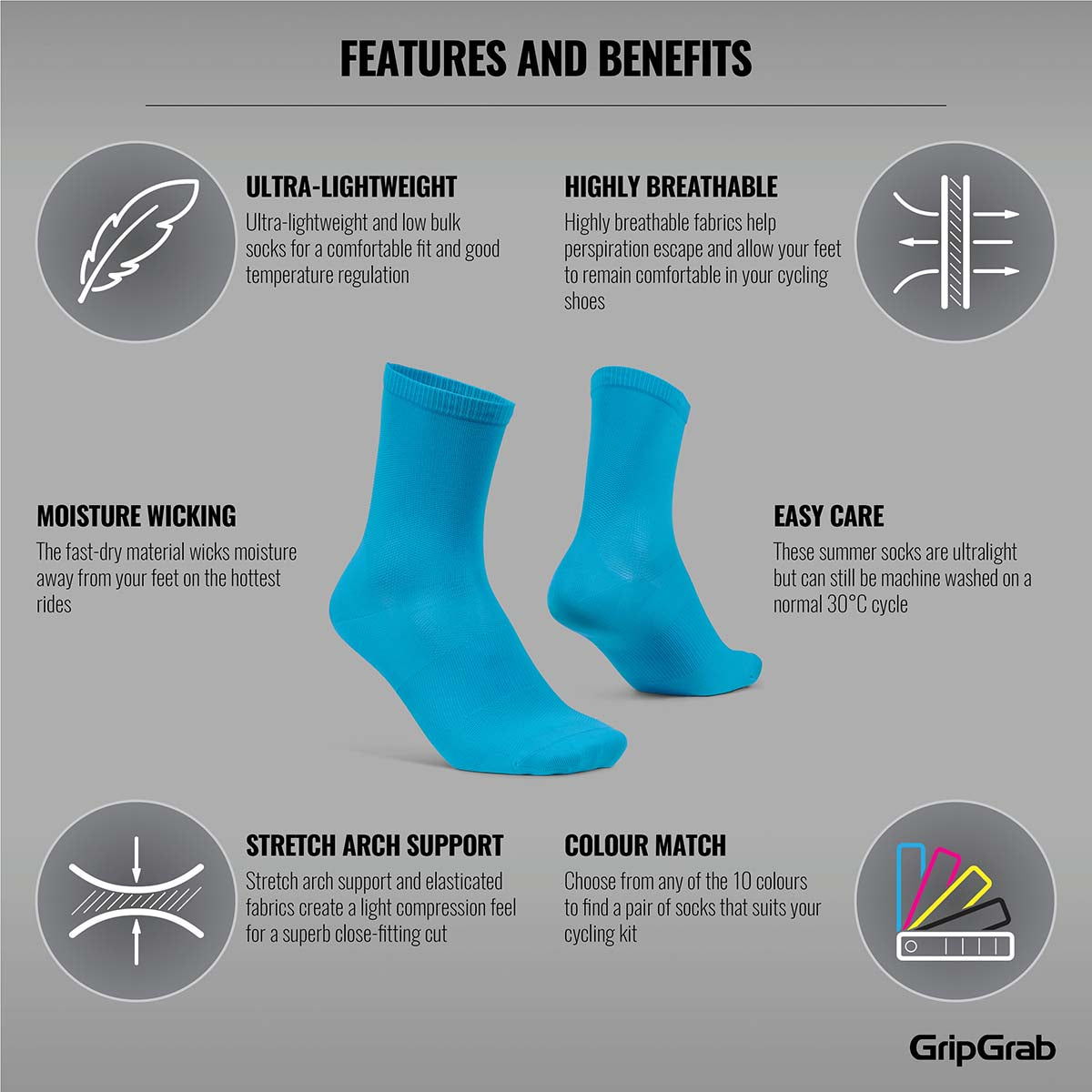 GripGrab Lightweight SL Airflow Sokken Blue