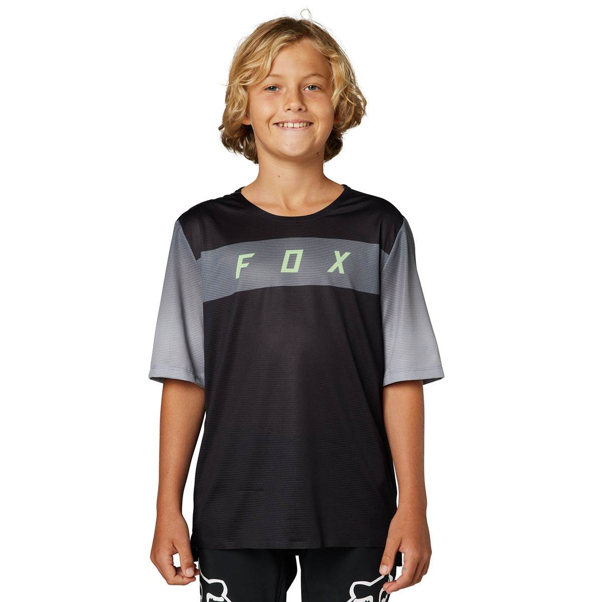 Fox Yth Flexair Ss Jersey - Black