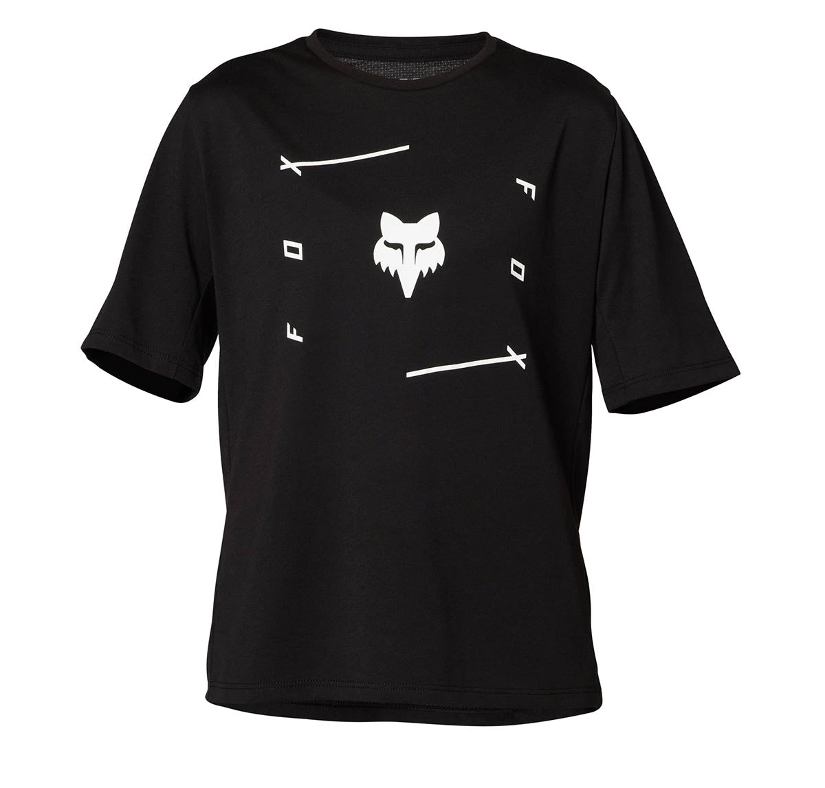 Fox Yth Ranger Dr Ss Jersey Veni - Black