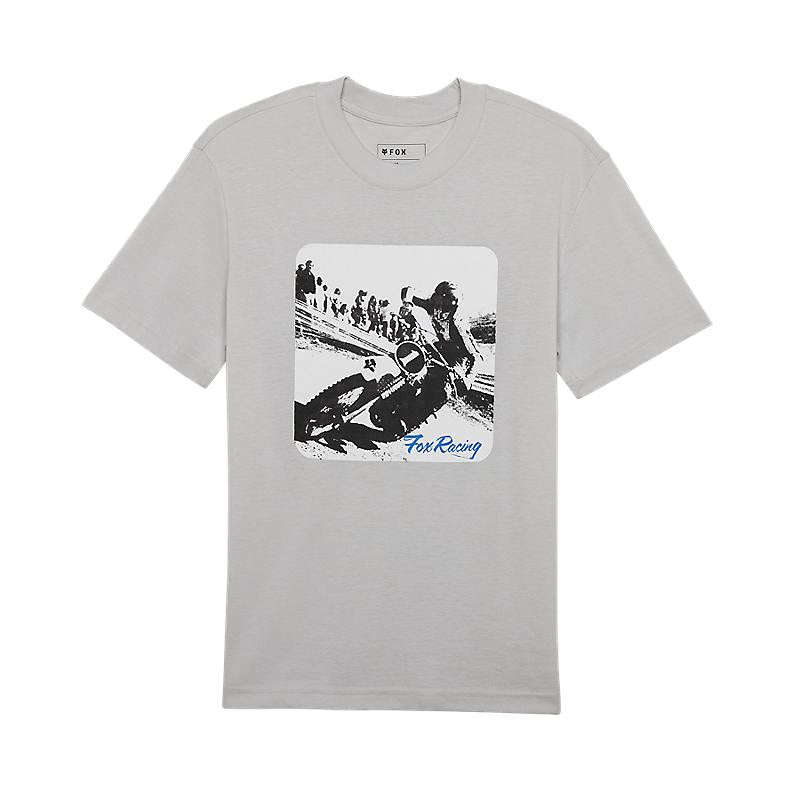 Fox W Scripted Photo Ss Tee - Light Grey