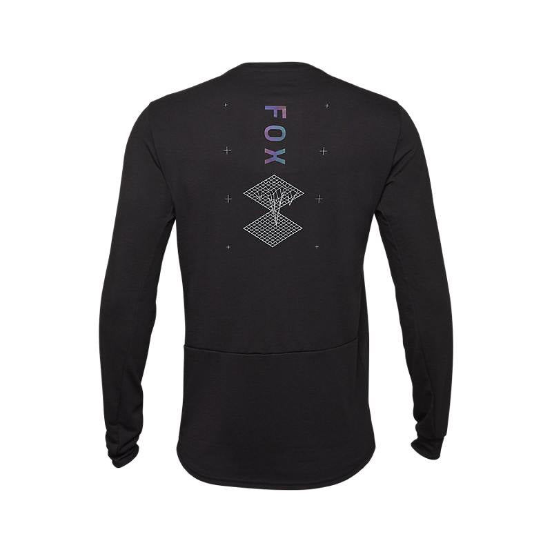 Fox Ranger Dr Md Ls Jersey Lunar - Black