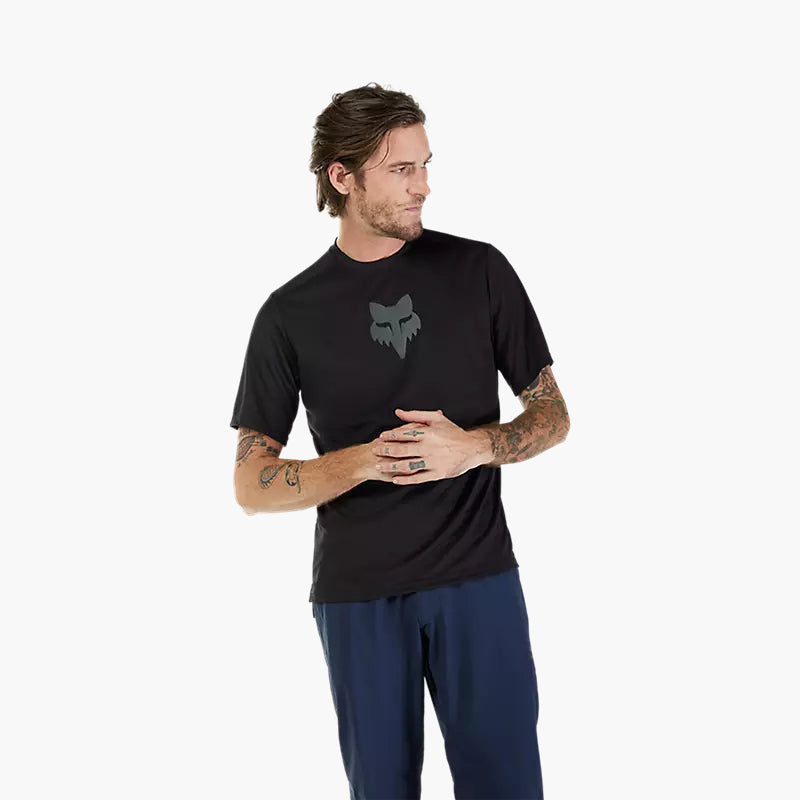 Fox Ranger Ss Jersey Fox Head - Black