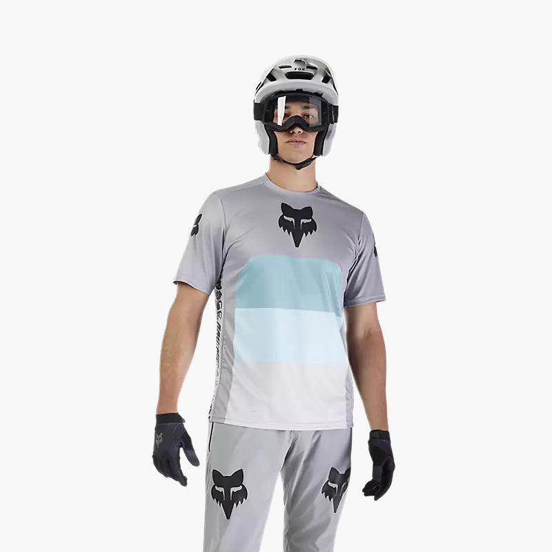 Fox Ranger Ss Jersey Grid - Steel Grey
