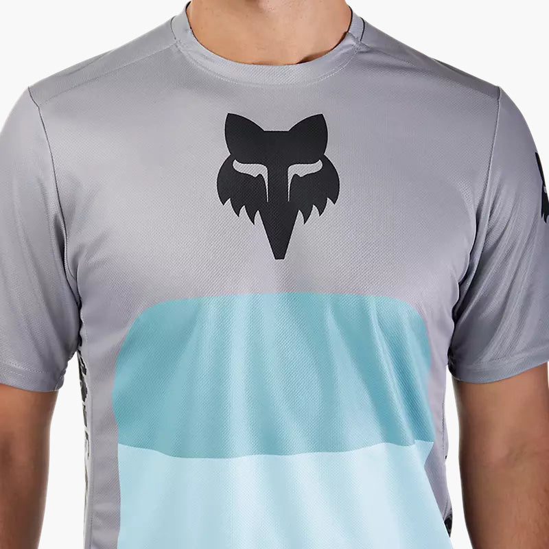 Fox Ranger Ss Jersey Grid - Steel Grey