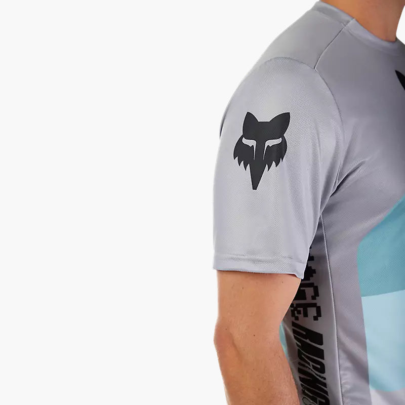 Fox Ranger Ss Jersey Grid - Steel Grey