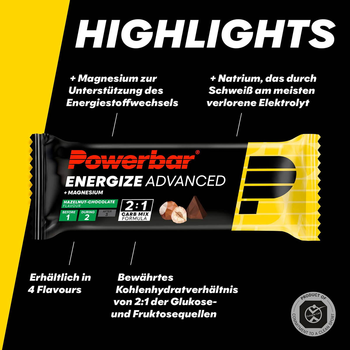Powerbar energize advanced Bar Hazelnut Coco 55gr