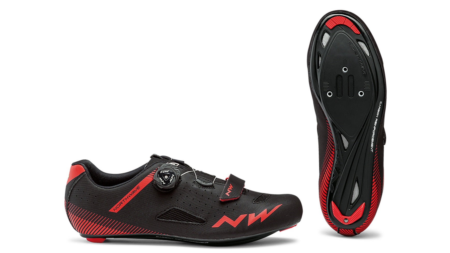 Northwave core plus race fietsschoen zwart rood