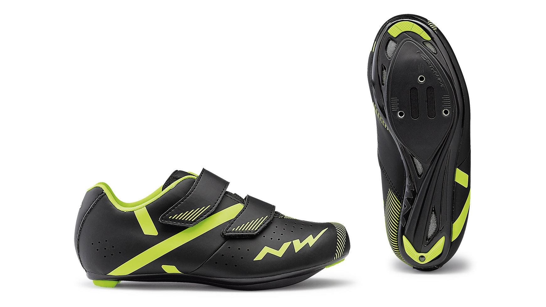 Northwave torpedo 2 junior fietsschoen zwart fluo geel