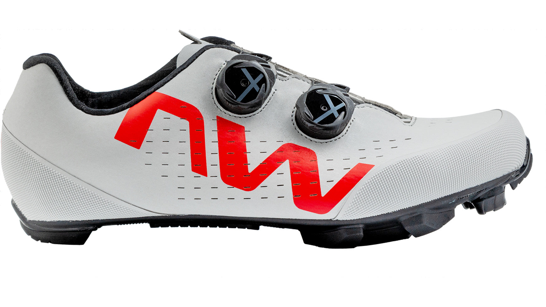 Northwave Fietsschoen Rebel 3 - Light Grey/ Red Fluo