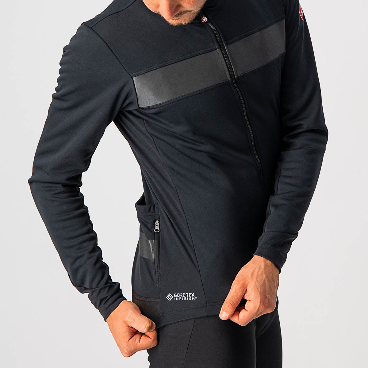 Castelli Raddoppia 3 Jacket Heren Light Black/ Black