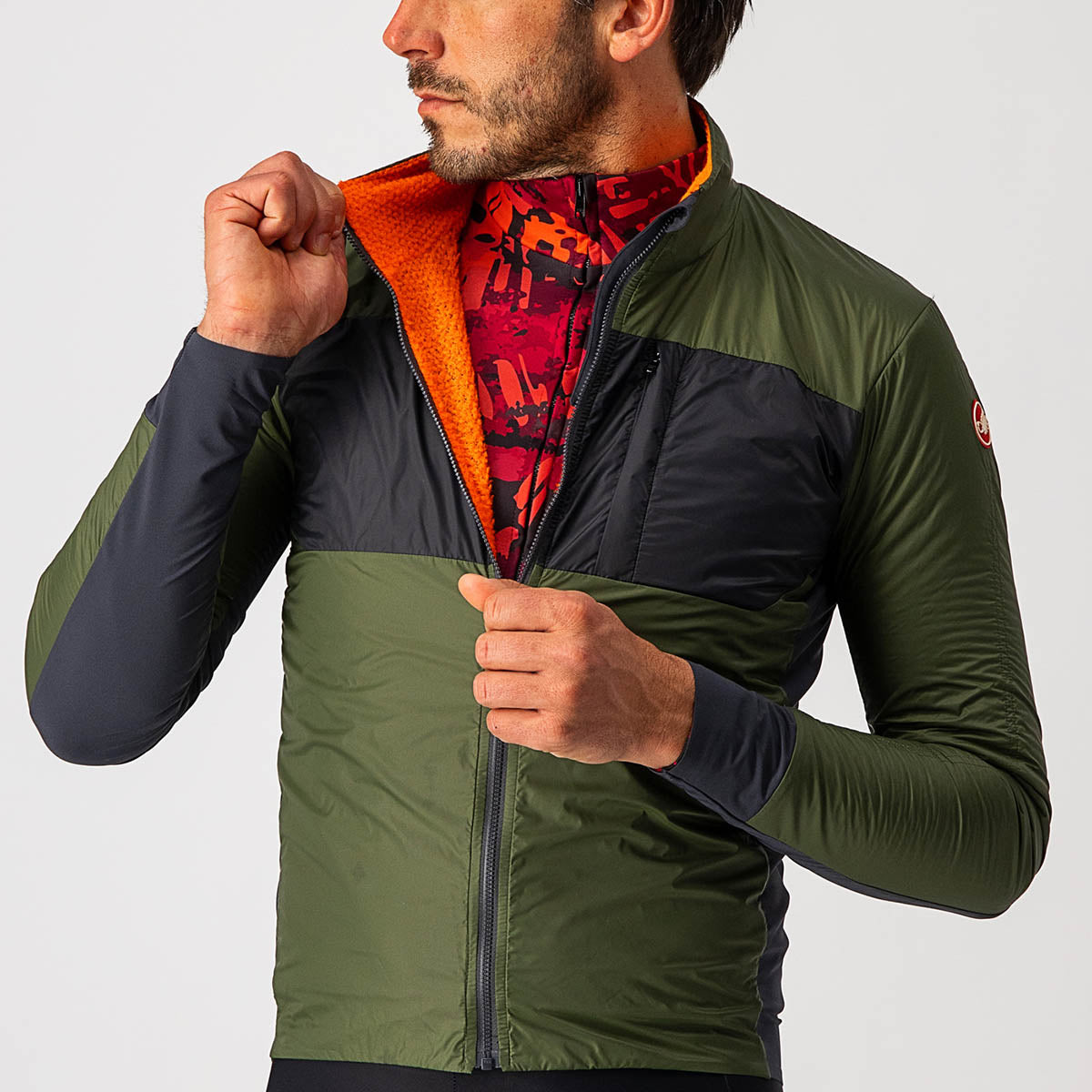 Castelli Unlimited Puffy Jacket Green/ Dark Gray