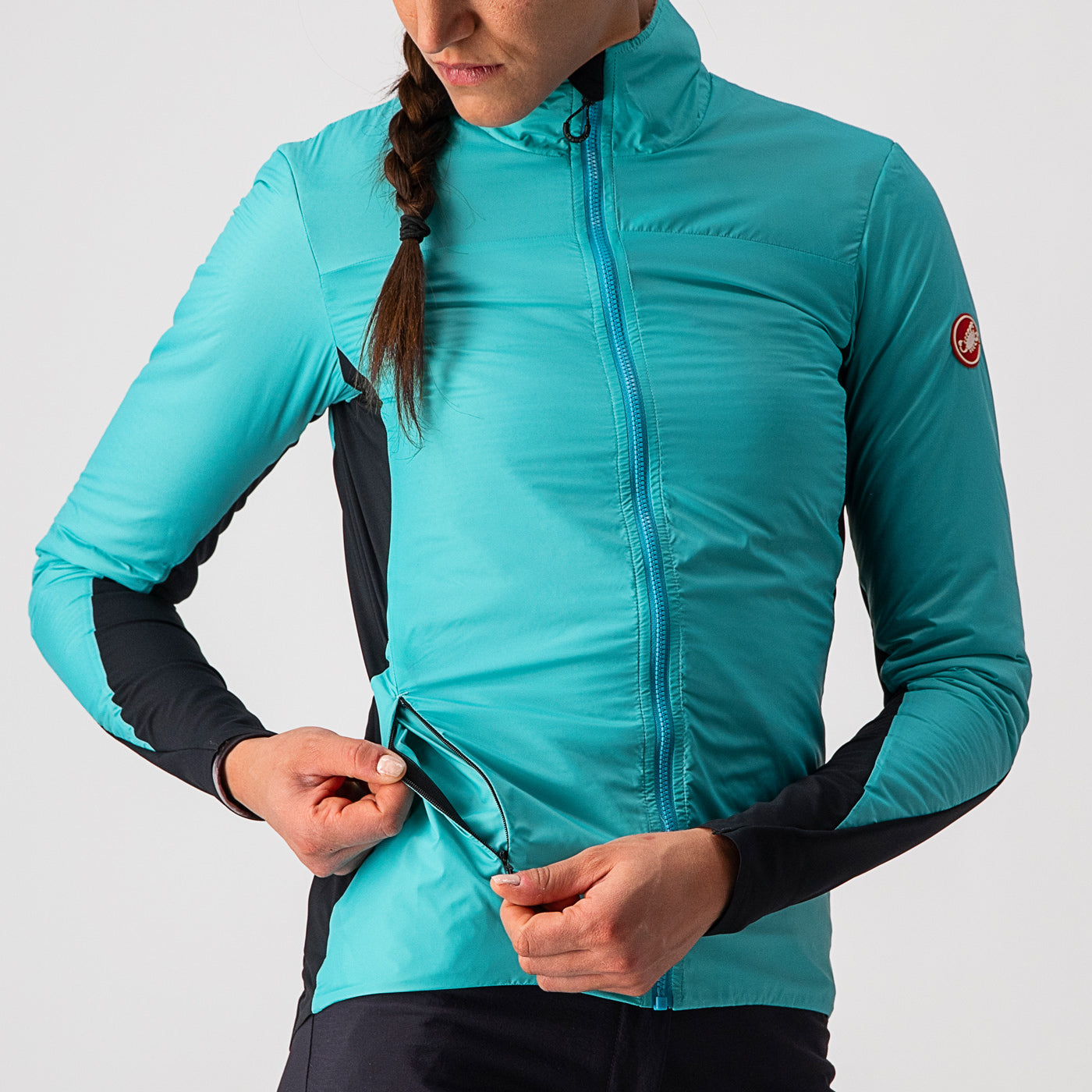 Castelli Unlimited W Puffy Jacket Turquoise Black