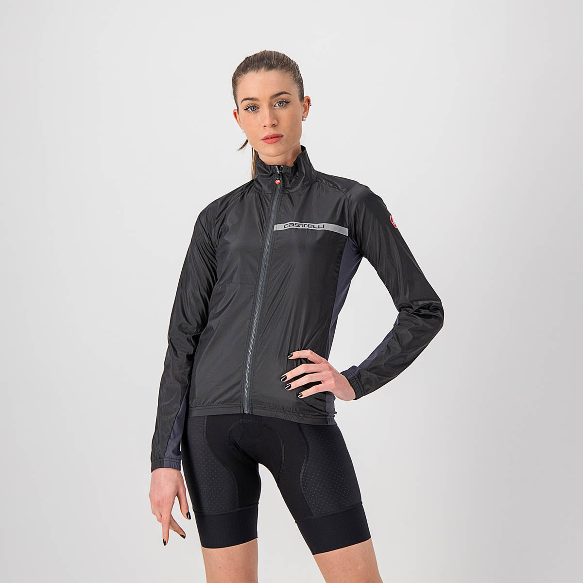 Castelli Squadra Stretch W Jacket - Light Black/Dark Gray