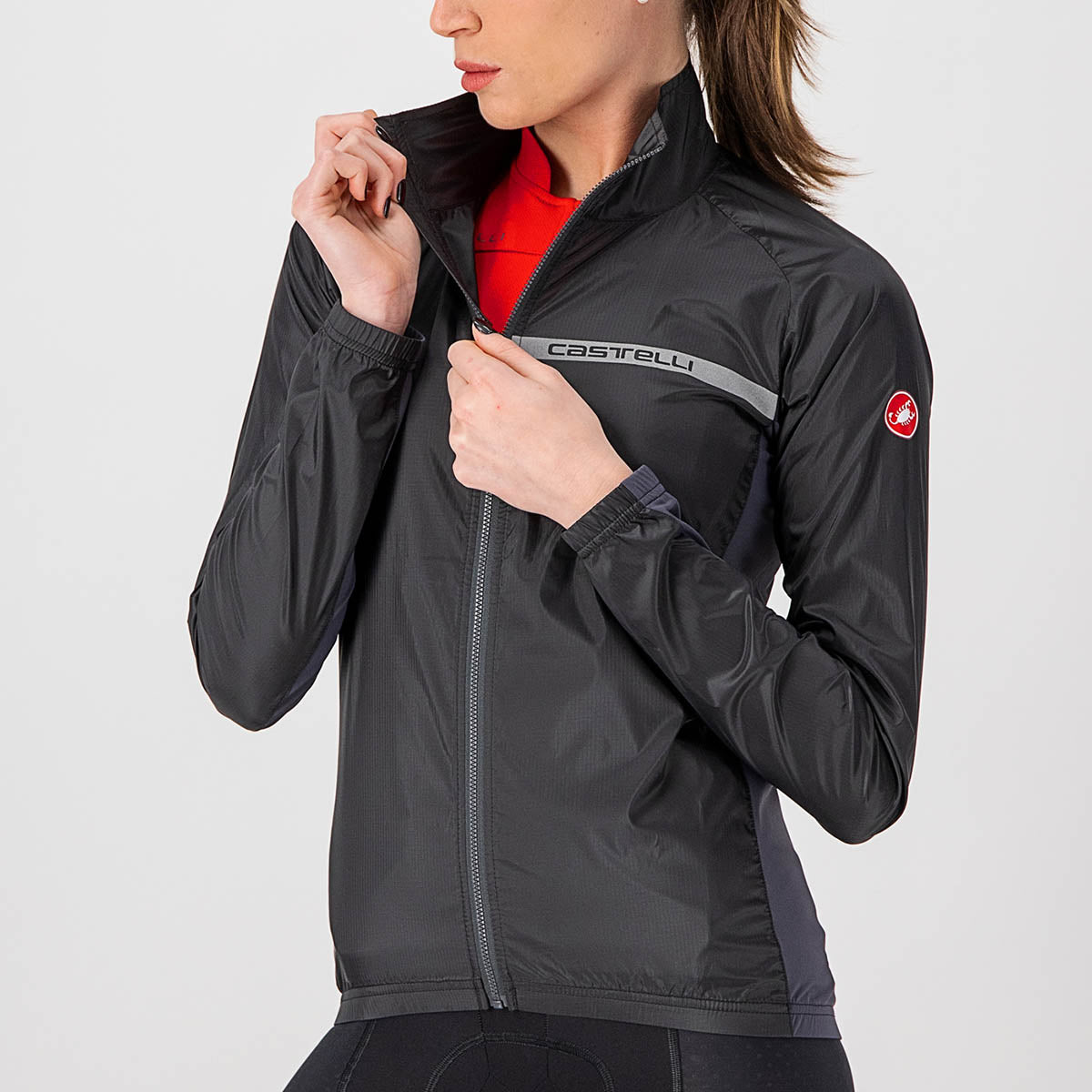 Castelli Squadra Stretch W Jacket - Light Black/Dark Gray