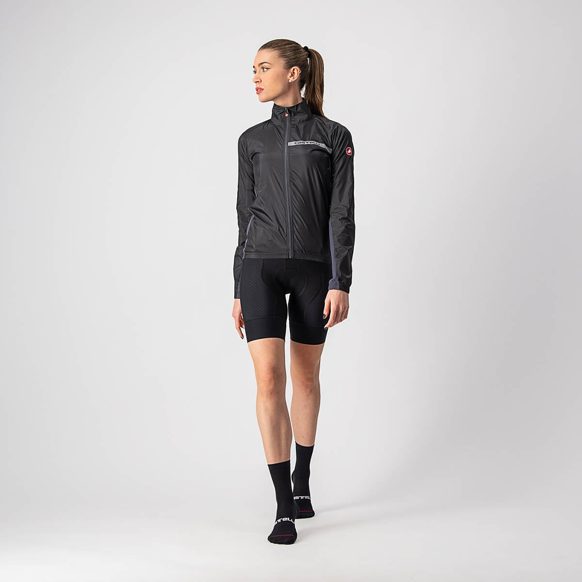 Castelli Squadra Stretch W Jacket - Light Black/Dark Gray