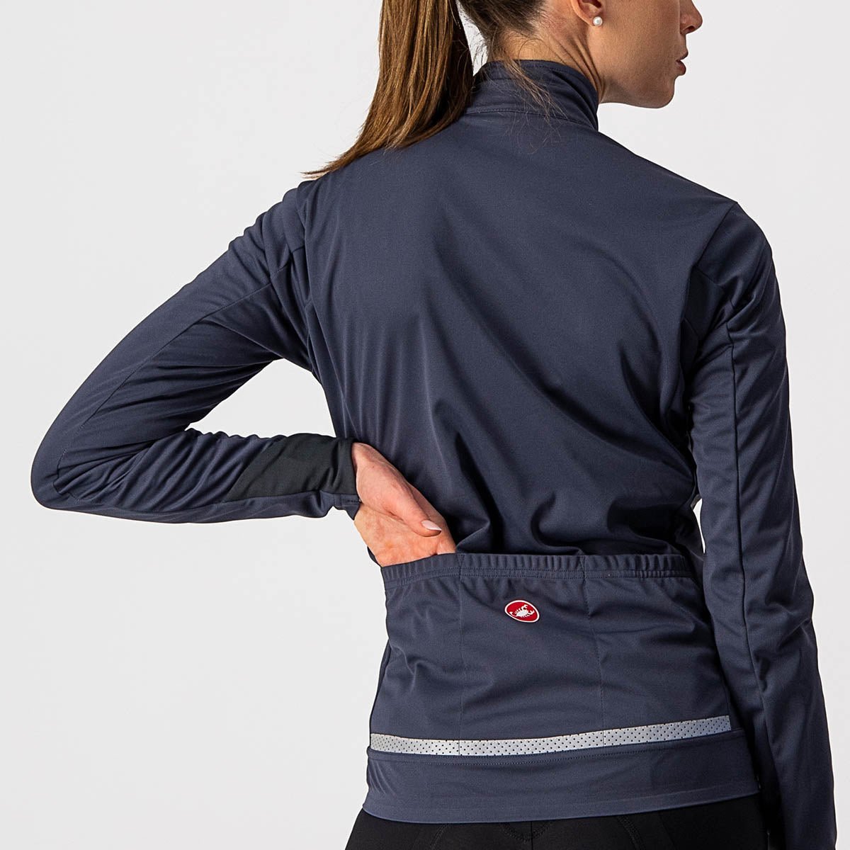 Castelli Go W Jacket - Dark Steel Blue/Soft Pink