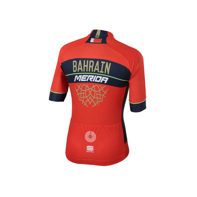 Sportful Bahrain Merida bodyfit team fietsshirt met korte mouwen rood