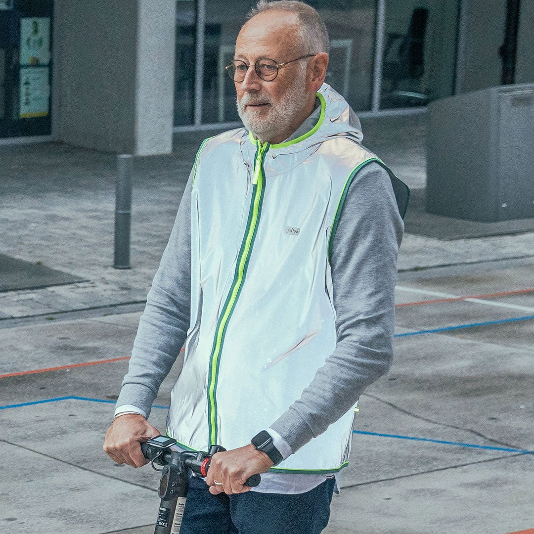 GOFLUO Bodyglower Darknight Vest Grey Reflective