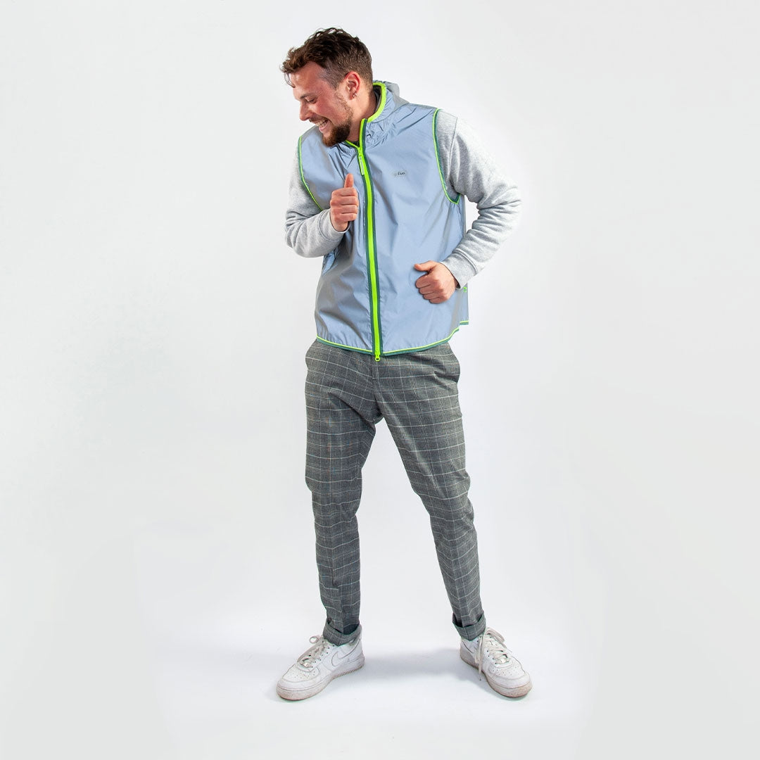GOFLUO Bodyglower Darknight Vest Grey Reflective