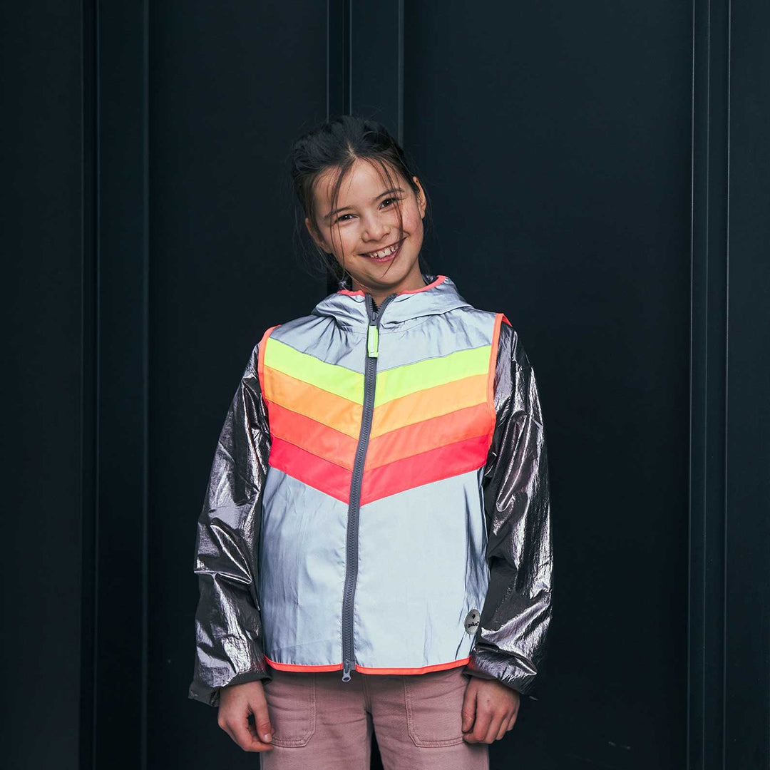 GOFLUO Bodyglower Darkflow Kids Vest Grey Reflective