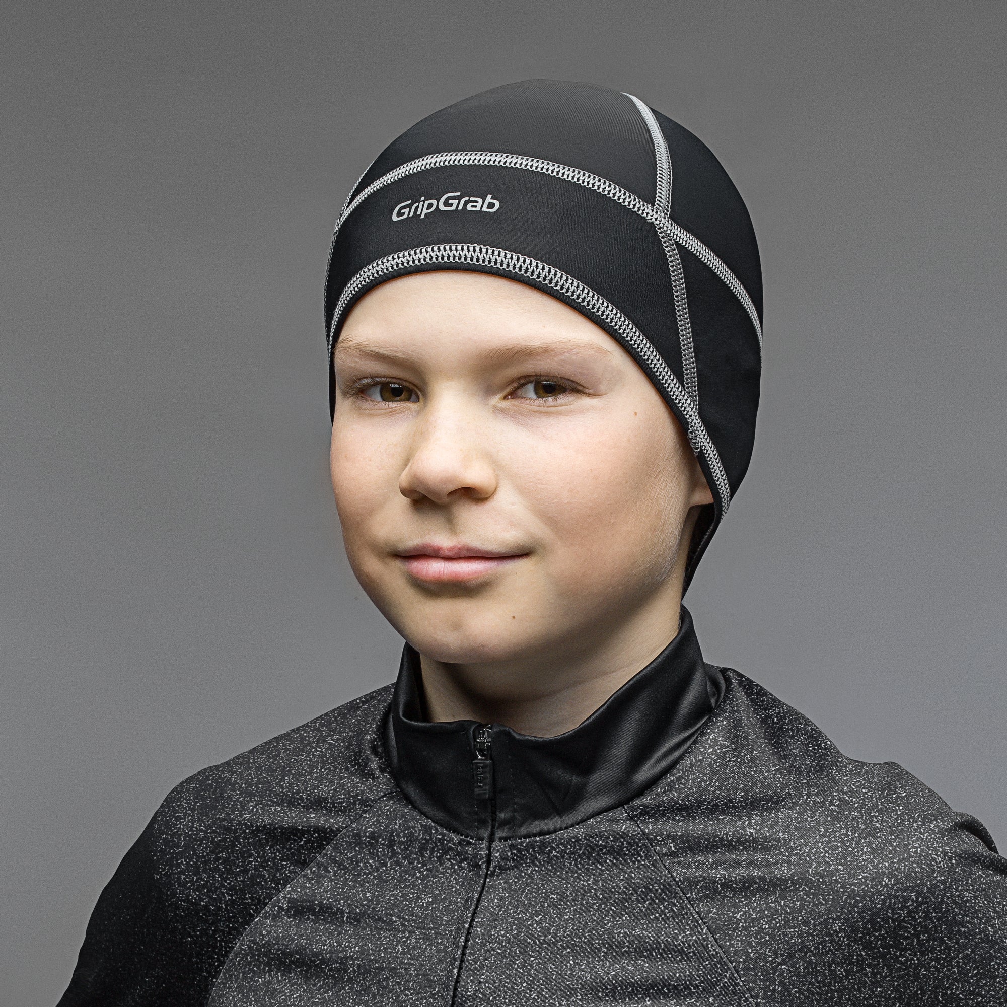 GripGrab kids lightweight thermal skull cap zwart