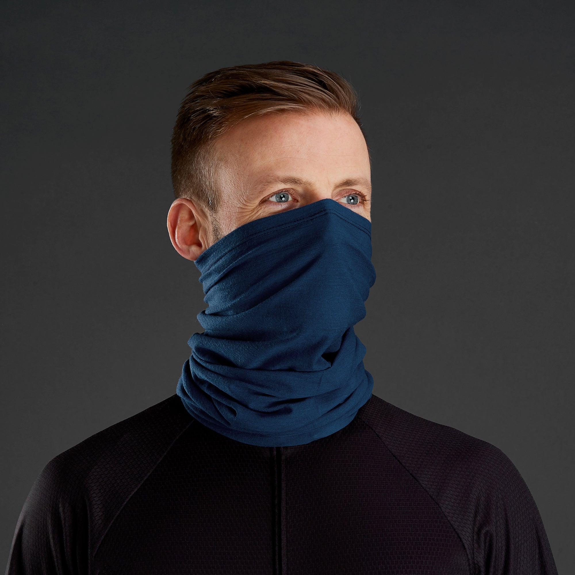 GripGrab multifunctional merino nekwarmer navy