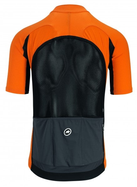 Assos rally fietsshirt met korte mouwen open oranje