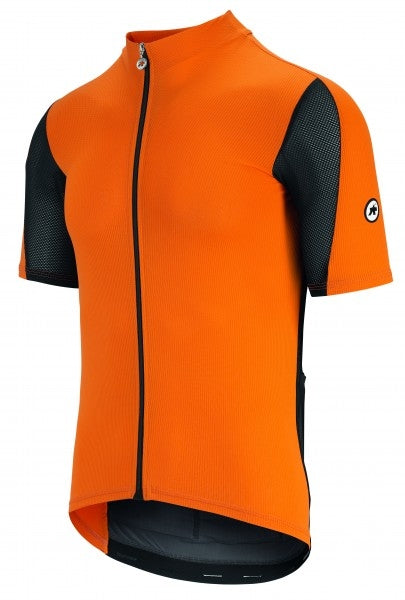 Assos rally fietsshirt met korte mouwen open oranje