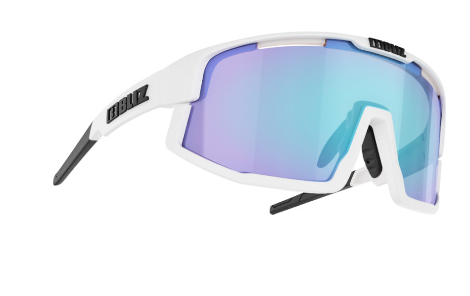 Bliz Vision Matt White Bril Smoke with Blue Multi Lens