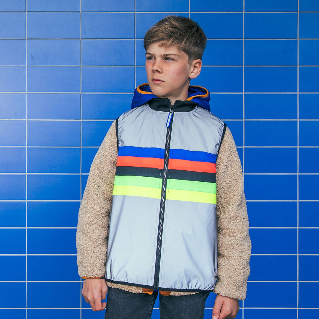 GOFLUO Bodyglower Julian Kids Vest Grey Reflective