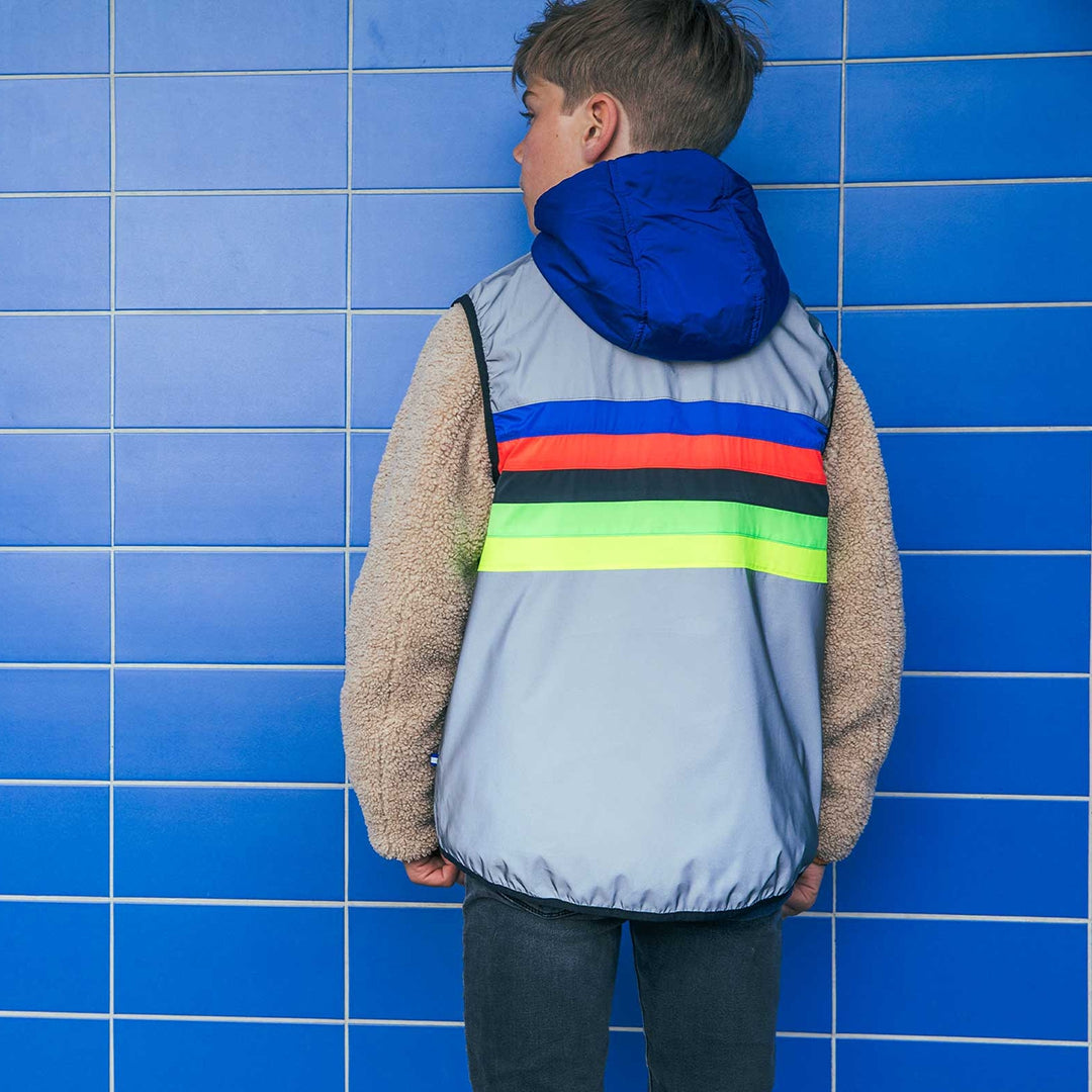 GOFLUO Bodyglower Julian Kids Vest Grey Reflective
