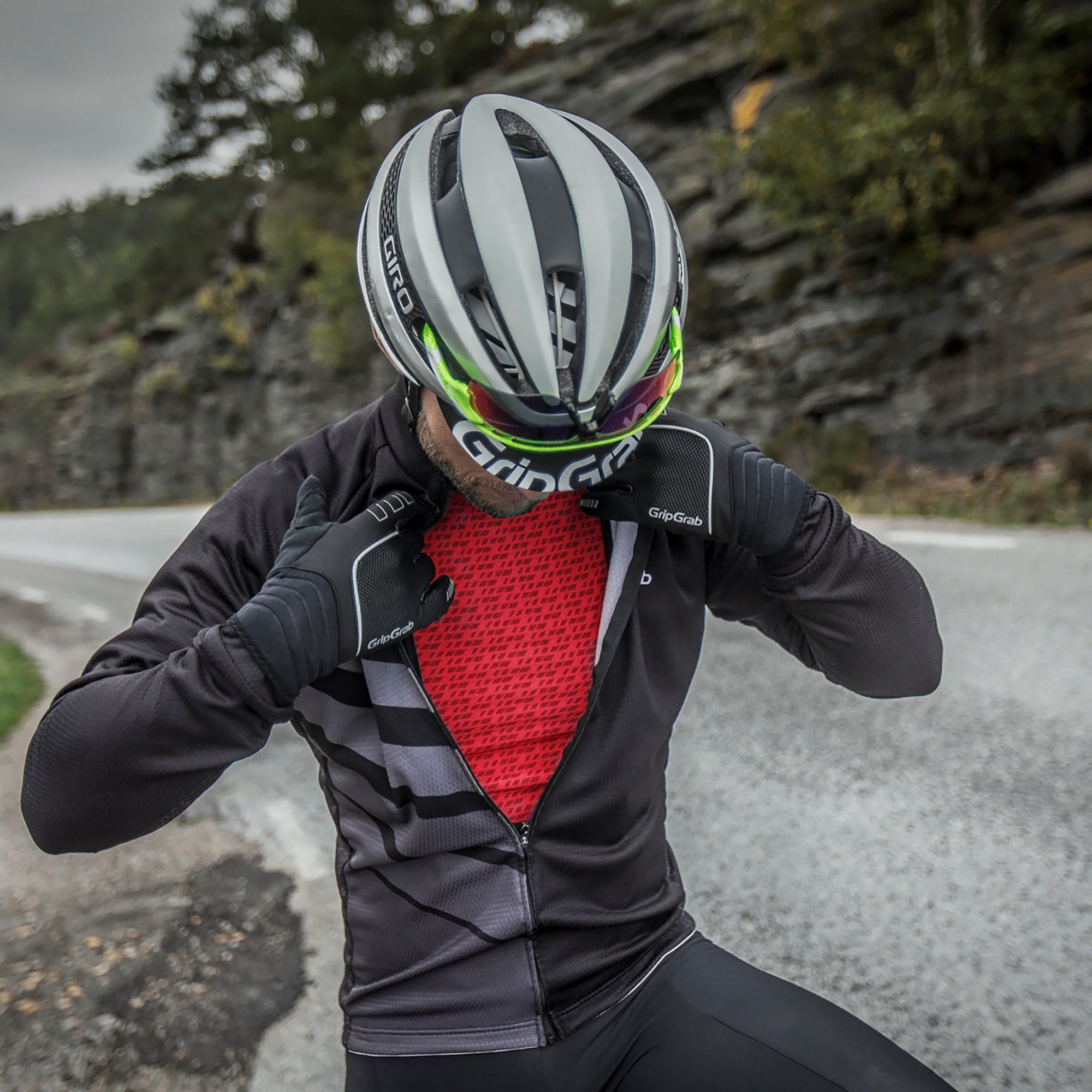 GripGrab freedom seamless thermal ondershirt met lange mouwen rood