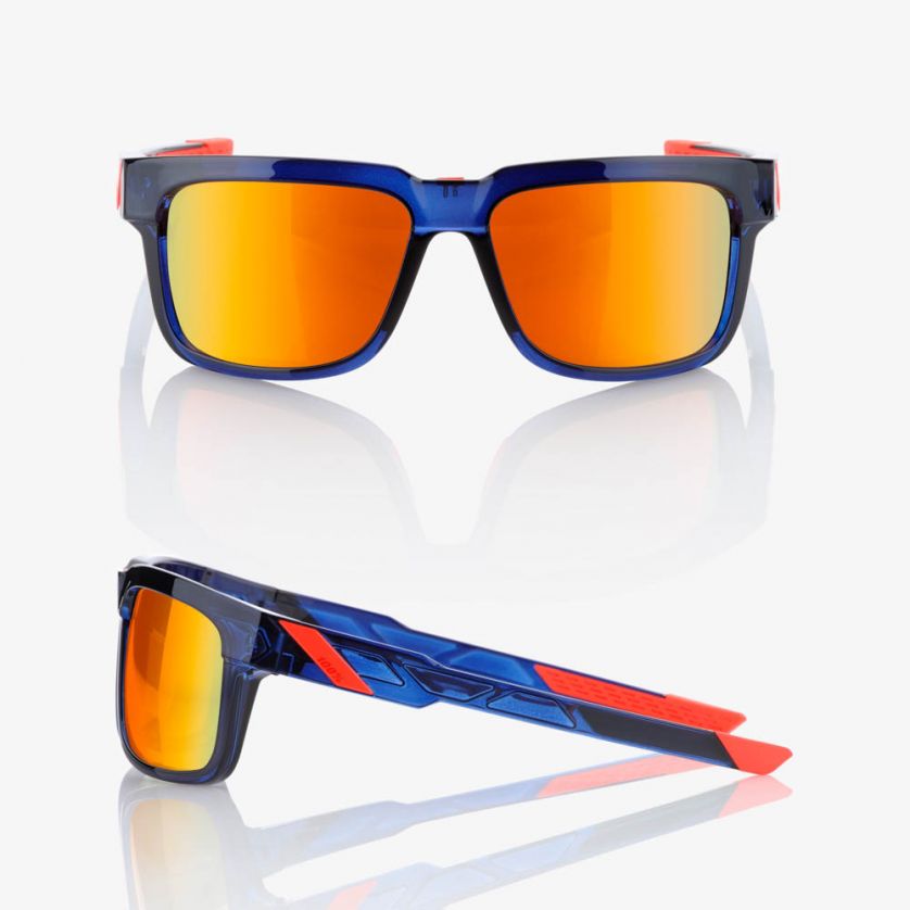 100% type-S fietsbril anthem / hiper rood multilayer mirror lens