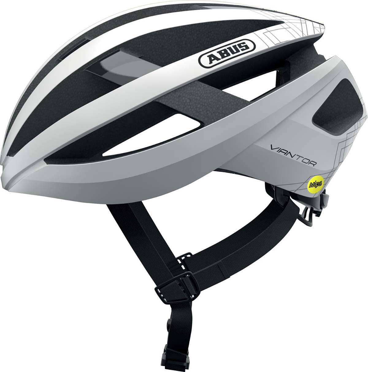 Abus Viantor fietshelm MIPS Polar White Matt