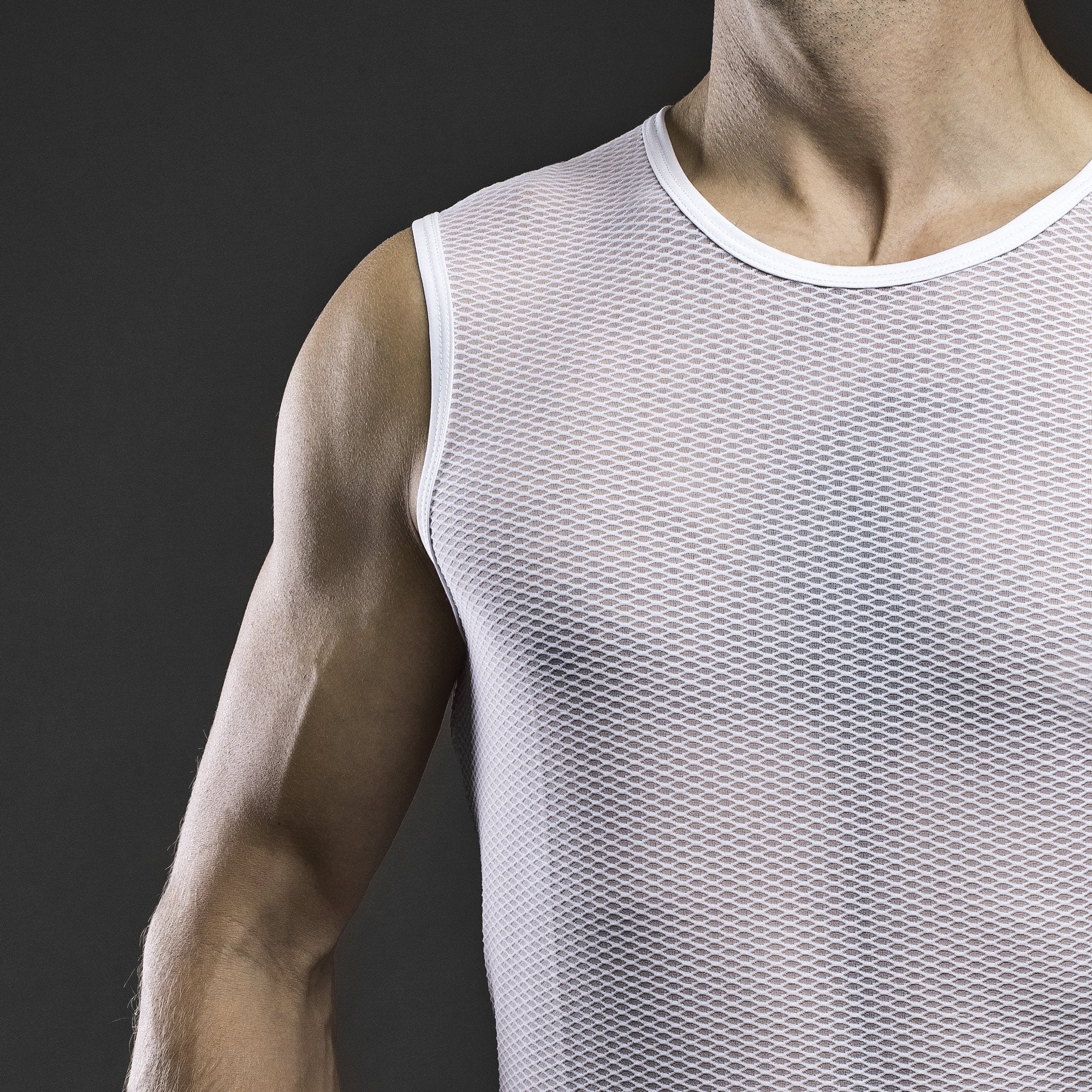 GripGrab ultralight mesh ondershirt zonder mouwen wit (3-pack)