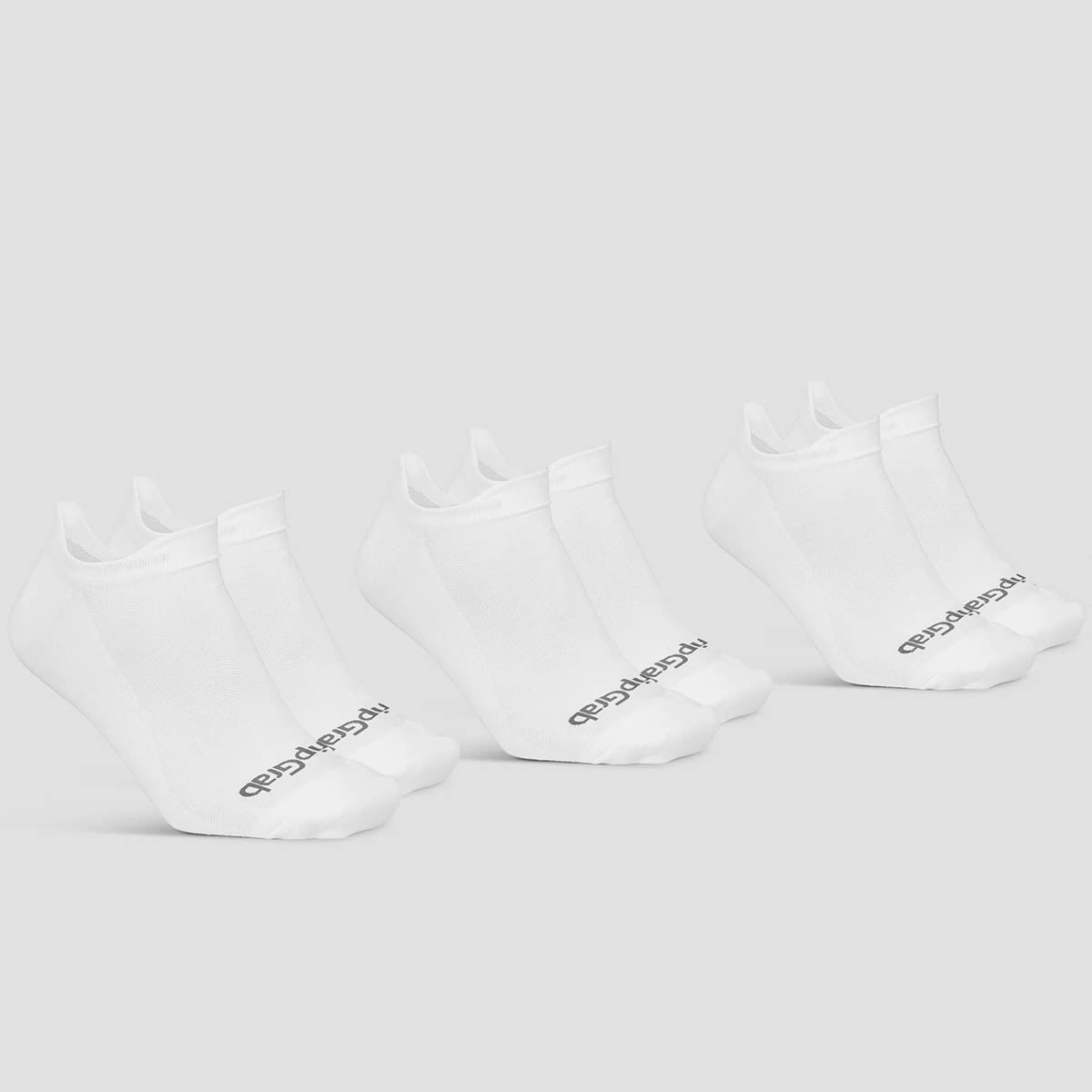 GripGrab Cycling Sock No Show White 3-pack